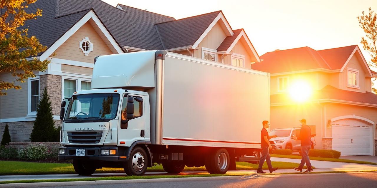 Professional movers loading a truck